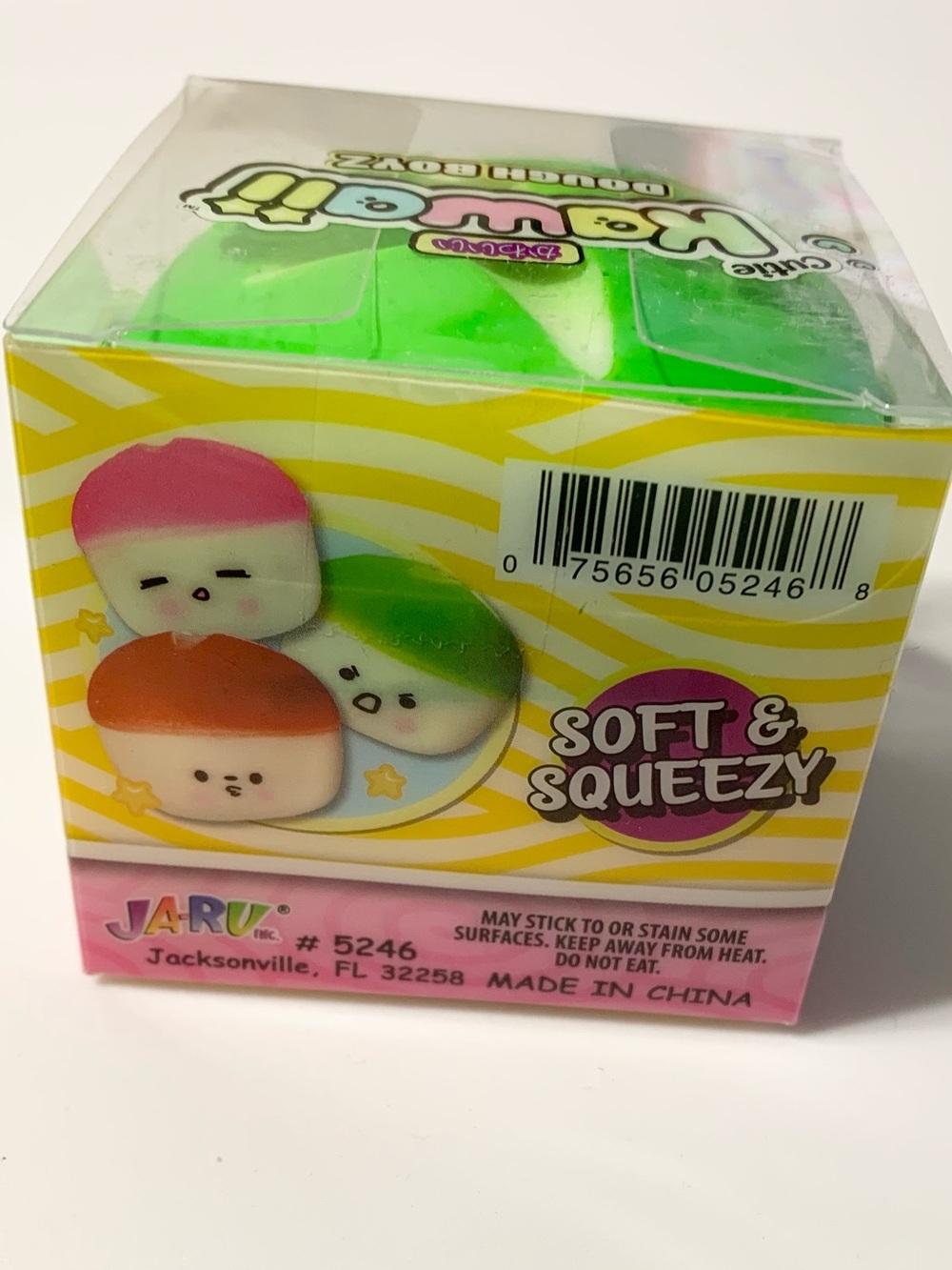 Kawaii Dough Boyz Mean Green Face Squishy Fidget Toy NEW - Picture 3 of 4